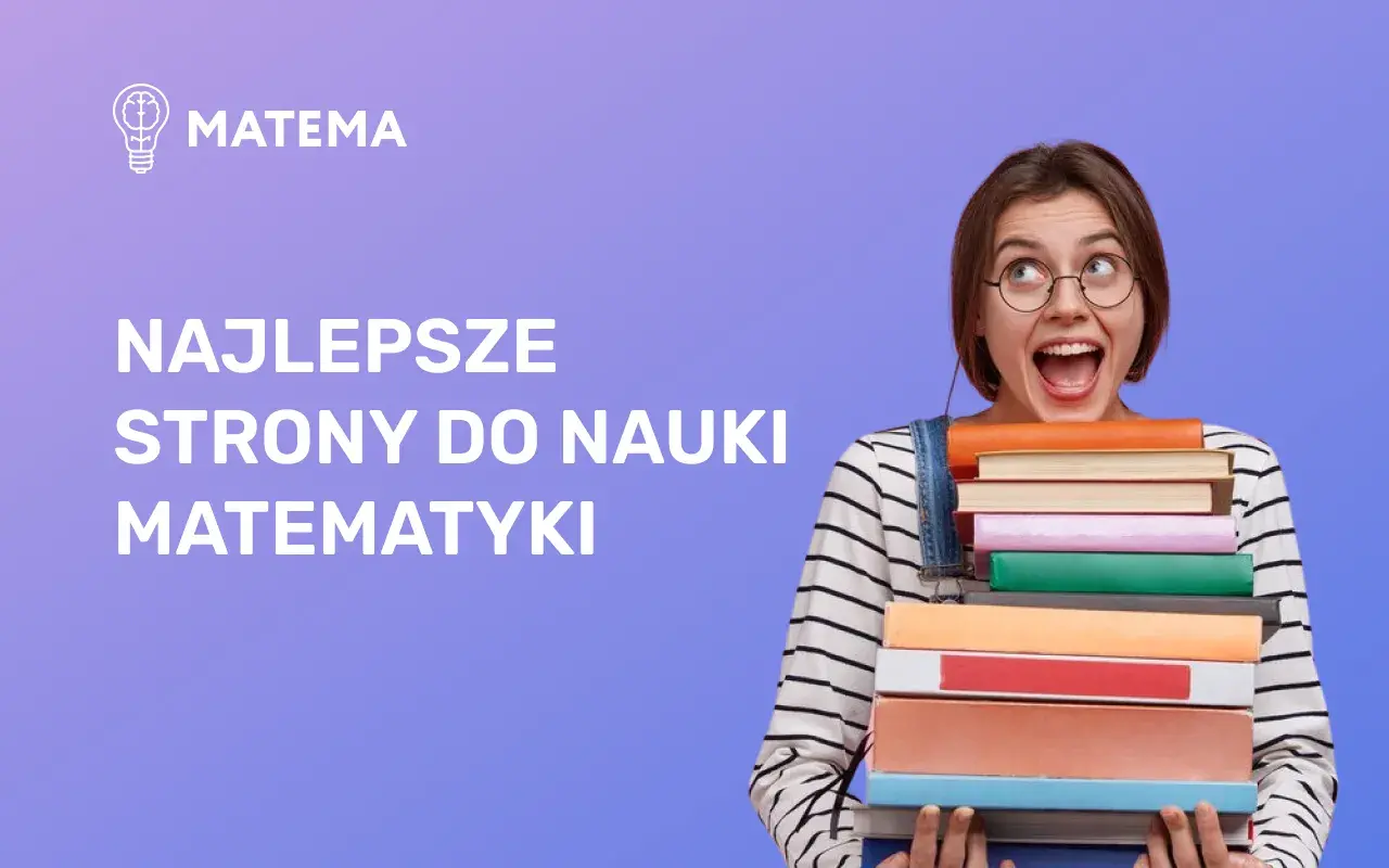 Dziewczyna z radością trzyma stos książek, szukając najlepszych programów do nauki matematyki.